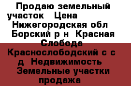 Продаю земельный участок › Цена ­ 100 000 - Нижегородская обл., Борский р-н, Красная Слобода (Краснослободский с/с) д. Недвижимость » Земельные участки продажа   
